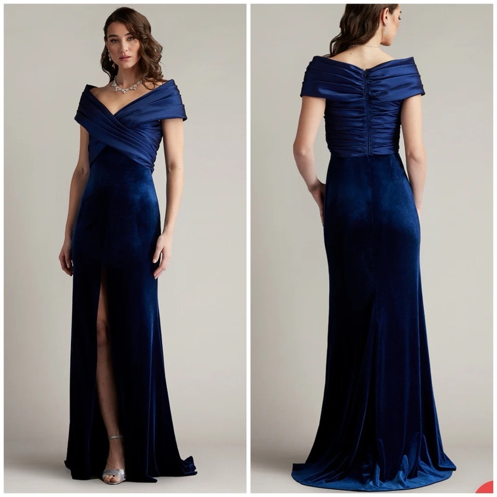 NWOT Tadashi Shoji BAL24730L - Baxter Portrait Collar Evening Gown XL
